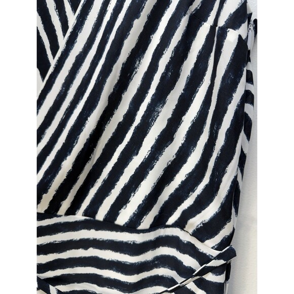 Armani Exchange Women's Wrap Visitar › Stripe Printed Maxi Dress V Neck 10 - Picture 7 of 16